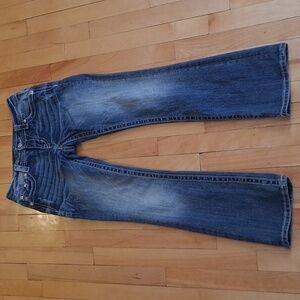Miss Me Embellished "Signature Boot" Jeans, Size 28